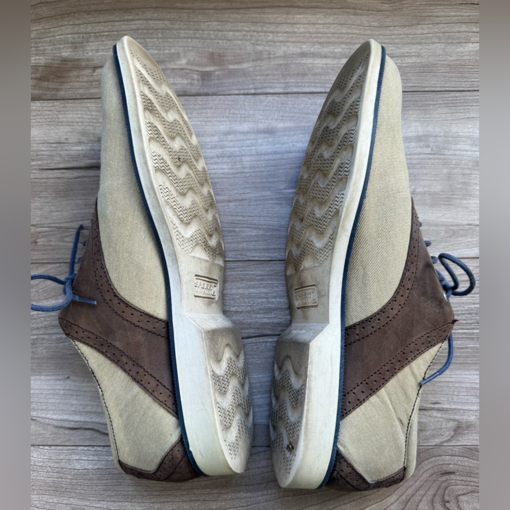 Sperry Top-Sider Casual Oxford Saddle Shoe Men’s Size 9.5 Brown Tan - Picture 7 of 10